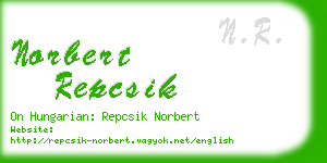 norbert repcsik business card